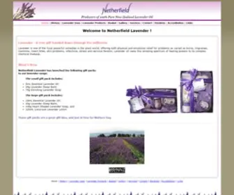 Netherfield.co.nz(Lavender Oil Products from Netherfield Lavender) Screenshot