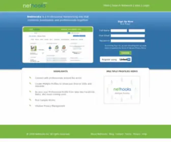 Nethooks.com(NetHooks Professional Networking) Screenshot