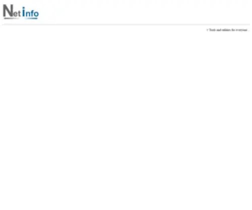 Netinfo.co.za(Home of tools and utilities) Screenshot