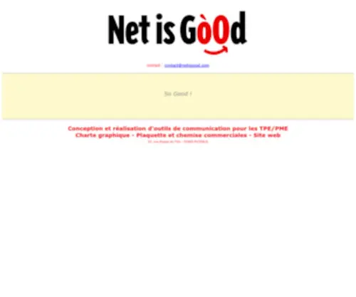 Netisgood.com(Bienvenue sur le site de Net is Good) Screenshot