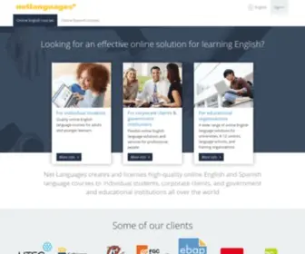 Netlanguages.com(Online English courses (General/Business/IELTS/Tourism)) Screenshot