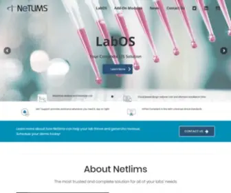 Netlims.com(Laboratory Information Management Systems) Screenshot