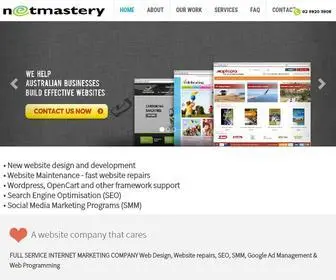 Netmastery.com.au(Professional web designers you can trust) Screenshot