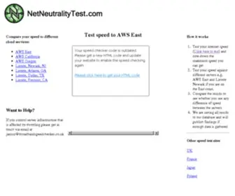 Netneutralitytest.com(Net Neutrality Test) Screenshot