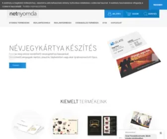 Netnyomda.hu(Online Netnyomda: névjegykártya) Screenshot