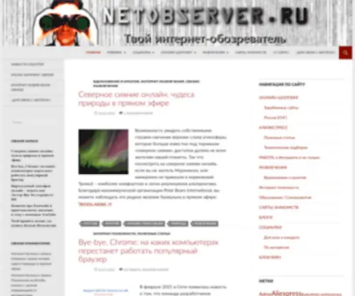 Netobserver.ru(Обзоры интернет) Screenshot
