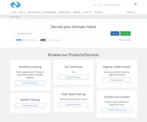 Netracom.net(We provide solid web hosting & domain registration services) Screenshot