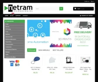 Netram.co.za(Electronics Store) Screenshot