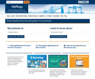 Netregs.org.uk(Environmental guidance for your business in Northern Ireland & Scotland) Screenshot