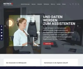 Netrics.ch(Wir führen Sie mit modernen Technologien und Applikationen in die Digitale Zukunft) Screenshot