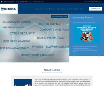 Netrika.com(Global Leader in Security and Risk Management Services) Screenshot