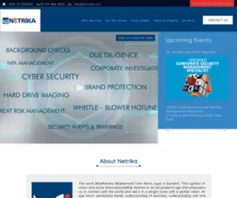 Netrika.in(Global Leader in Security and Risk Management Services India) Screenshot