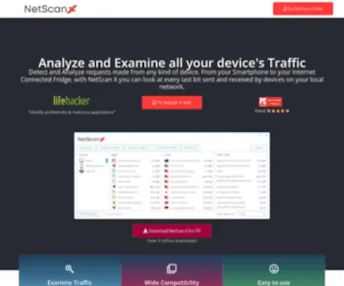 Netscanx.com(Analyze and Examine all your device's Traffic) Screenshot