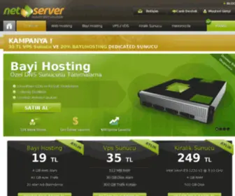 Netserver.com.tr(Vps, Sunucu, Paylaşımlı Sunucu, Dedicated, Sunucu Kiralama, Linux Vps, Windows Vps, Oyun Sunucusu) Screenshot