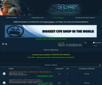 Netsky.pw(Carders and Hackers community) Screenshot