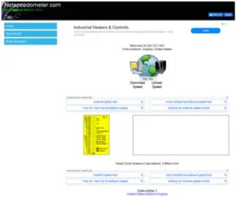 Netspeedometer.com(Internet Broadband Speed Test) Screenshot