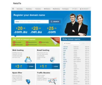 Netsto.com(NetSto Domain Names and Web Hosting) Screenshot