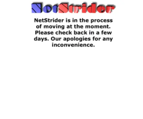 Netstrider.com(Netstrider) Screenshot