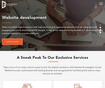 Nettechnocrats.com(IT outsourcing company) Screenshot