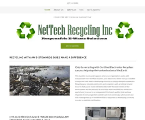 Nettechrecycling.com(Computer Recycling in Manhattan) Screenshot