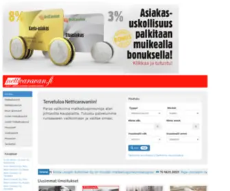 Netticaravan.fi(Matkailuautot ja matkailuvaunut) Screenshot