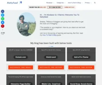 Nettyfeed.com(Sure Blogging Tips & Strategies To Succeed) Screenshot
