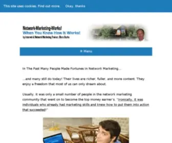 Network-Marketing-Works.com(Networking Tips to Succeed in Your Writing Career) Screenshot