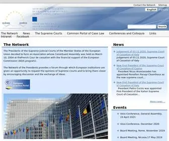 Network-Presidents.eu(Network of the Presidents of the Supreme Judicial Court of the European Union) Screenshot