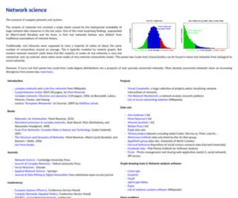 Network-Science.org(The research platform of complex networks and systems) Screenshot