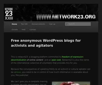 Network23.org(A network for free sites) Screenshot