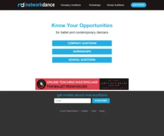 Networkdance.com(Ballet Auditions) Screenshot