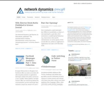 Networkdynamics.org(Network dynamics @ mcgill) Screenshot