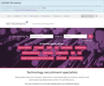 Networkersplc.com(Connecting Technology Talent) Screenshot