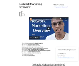 Networkmarketingoverview.com(Network Marketing Overview & MLM Tutorial with Jose Garriga Jr) Screenshot