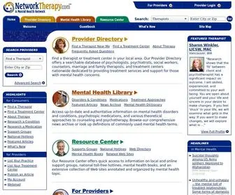 Networktherapy.com(Find a Therapist at) Screenshot