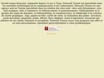 Networktunisie.com(Agence de creation site web en Tunisie) Screenshot