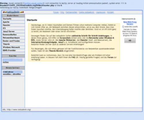 Netzadmin.org(Netzwerke & Server konfigurieren) Screenshot