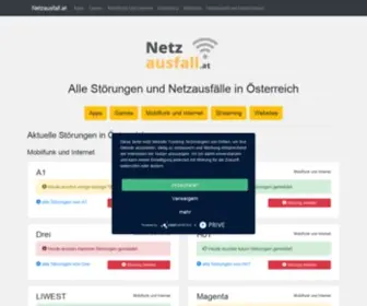 Netzausfall.at(Alle Störungen und Ausfälle in Ãsterreich) Screenshot