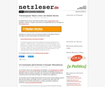 Netzleser.de(Geschäftsmodelle im Journalismus) Screenshot