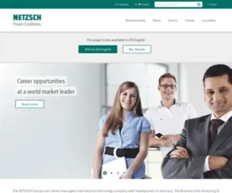 Netzsch.com(NETZSCH Holding) Screenshot