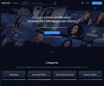 Netzun.com(Cursos online para que potencies tu carrera) Screenshot