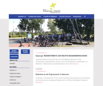 Netzwerk-Erinnerungundzukunft.de(Netzwerk Erinnerung und Zukunft in der Region Hannover e.V) Screenshot