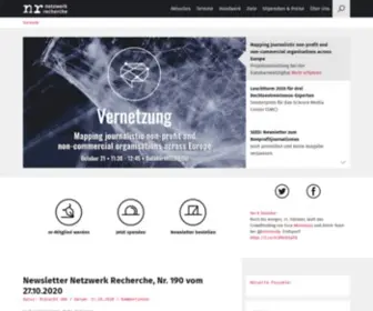 Netzwerkrecherche.org(Netzwerk recherche) Screenshot