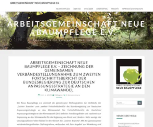 Neue-Baumpflege.de(Arbeitsgemeinschaft Neue Baumpflege e.V. – Fachverband für naturgemäße und innovative Baumpflege) Screenshot