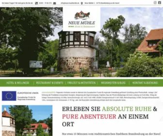 Neue-Muehle-BRB.de(Urlaub im ★★★ Hotel der Neuen Mühle) Screenshot