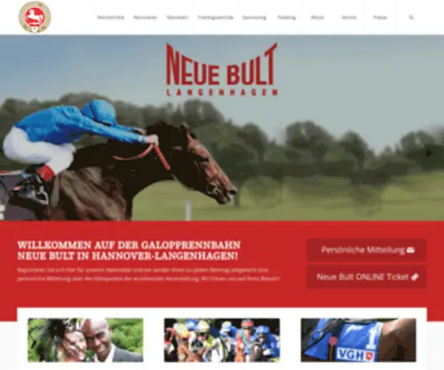 Neuebult.de(Pferderennen auf der Neuen Bult in Langenhagen) Screenshot