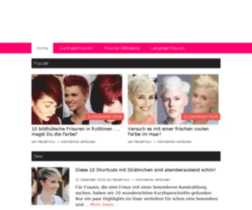 Neuefrisur.com(Frisuren für Frauen) Screenshot