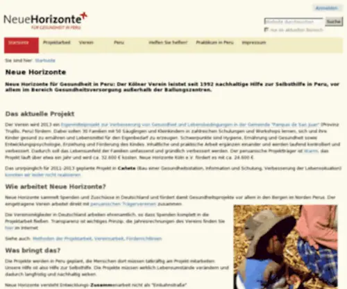 Neuehorizonte.de(Startseite) Screenshot