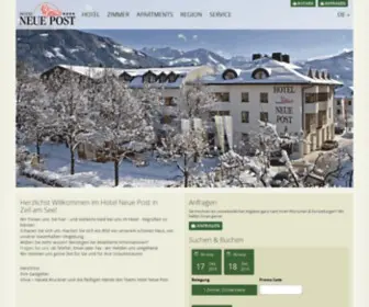 Neuepost.at(Willkommen im 4 Sterne Hotel Neue Post in Zell am See) Screenshot