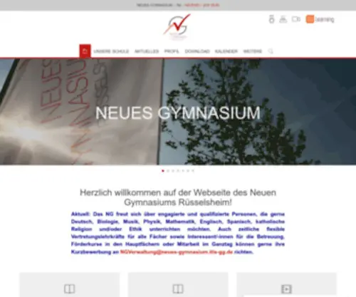 Neues-GYmnasium-Ruesselsheim.de(Schule des Landkreises Groß) Screenshot